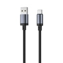 Mobia punottu kaapeli USB-A -> USB-C, 30W, 480 Mbps, 3m, musta