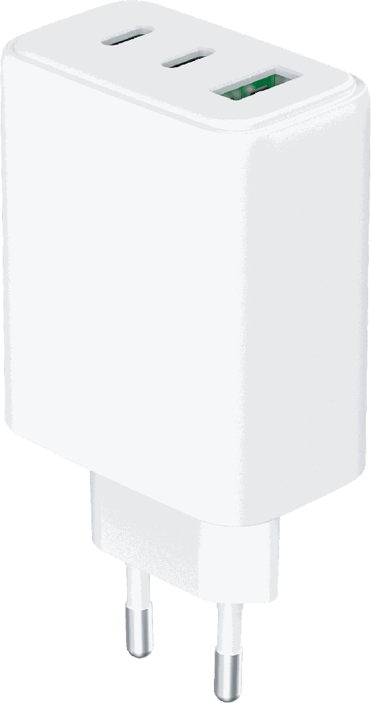 Mobia verkkovirtalaturi GaN, USB-C PD PPS 67W + USB-C PD PPS 20W + 1 x USB 18W, Max. 65W