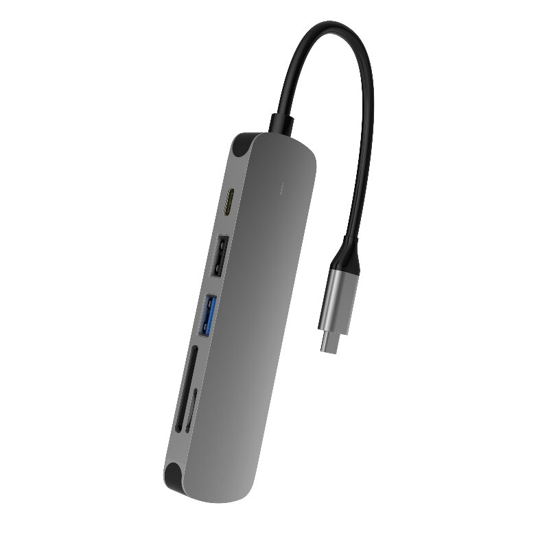 Mobia adapteri USB-C -> USB-C + 2 x USB-A + HDMI + MicroSD/TF