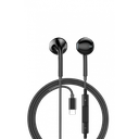 Mobia USB-C stereokuulokkeet mikrofonilla, musta