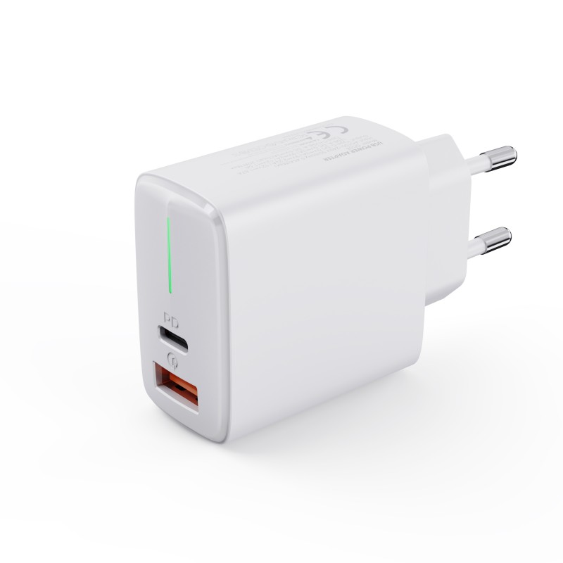 Mobia verkkovirtalaturi 1 x USB-C PD 3A 20W, USB QC3.0 18W