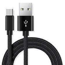 Mobia punottu kaapeli MicroUSB, 1m, musta