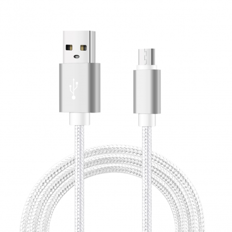 Mobia punottu kaapeli USB-C 2.0, 1m, hopea