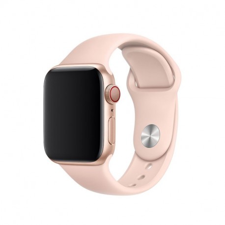 4-OK Apple Watch silikoniranneke rosa 38- 40mm