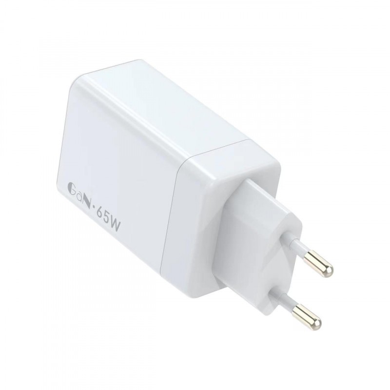 Mobia verkkovirtalaturi GaN, USB-C PD PPS 65W + USB-C PD PPS 20W + 1 x USB 18W, Max. 65W