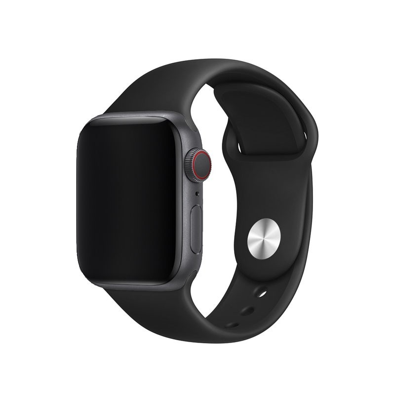 4-OK Apple Watch silikoniranneke musta 38- 40mm