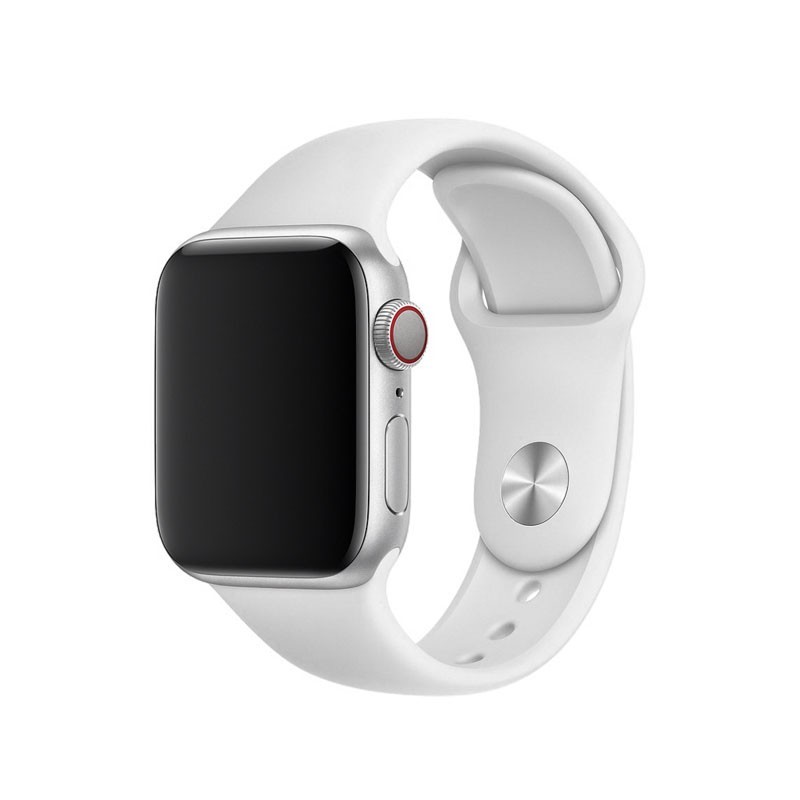 4-OK Apple Watch silikoniranneke valkoinen 38- 40mm