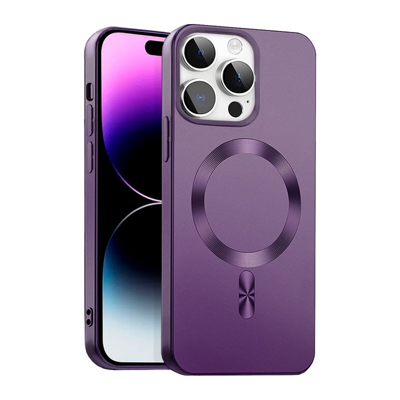 4-OK suoja Magsafe iPhone 15 Pro Max, syvä violetti
