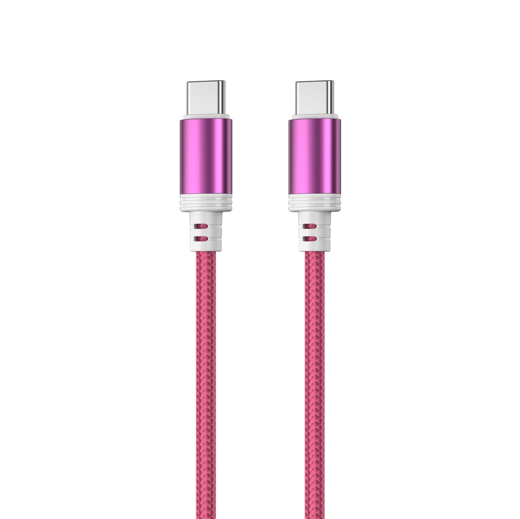 Mobia punottu kaapeli USB-C -> USB-C, 30W, 480 Mbps, 2m, punainen 