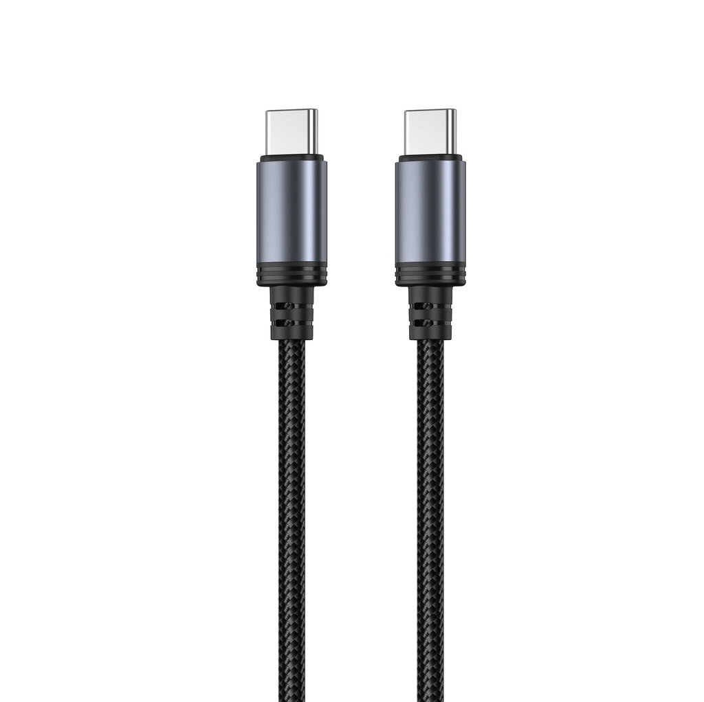 Mobia punottu kaapeli USB-A -> USB-C, 30W, 480 Mbps, 2m, musta