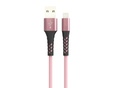 Mobia punottu kaapeli USB-A -> Lightning MFI, 1m, pinkki  