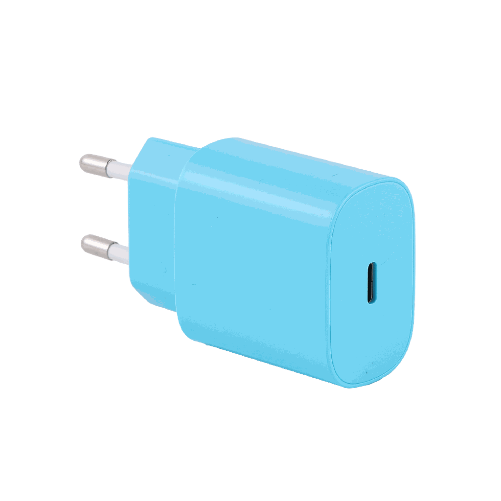 Mobia verkkovirtalaturi 1 x USB-C PD PPS 25W, sininen