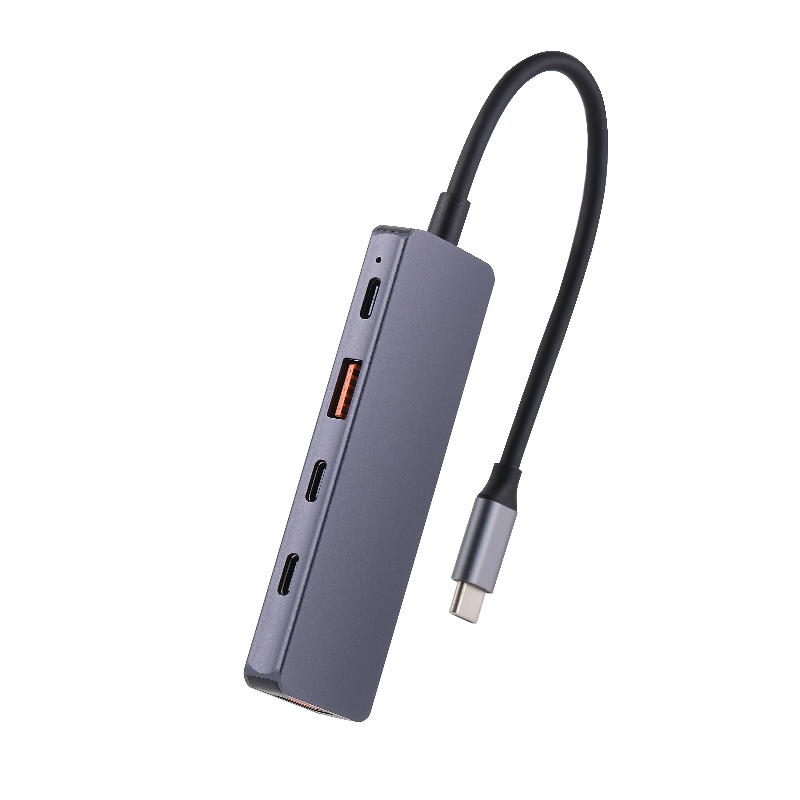 Mobia adapteri USB-C -> 3 x USB-C + 2 x USB-A