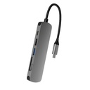 Mobia adapteri USB-C -> USB-C + 2 x USB-A + HDMI + MicroSD/TF