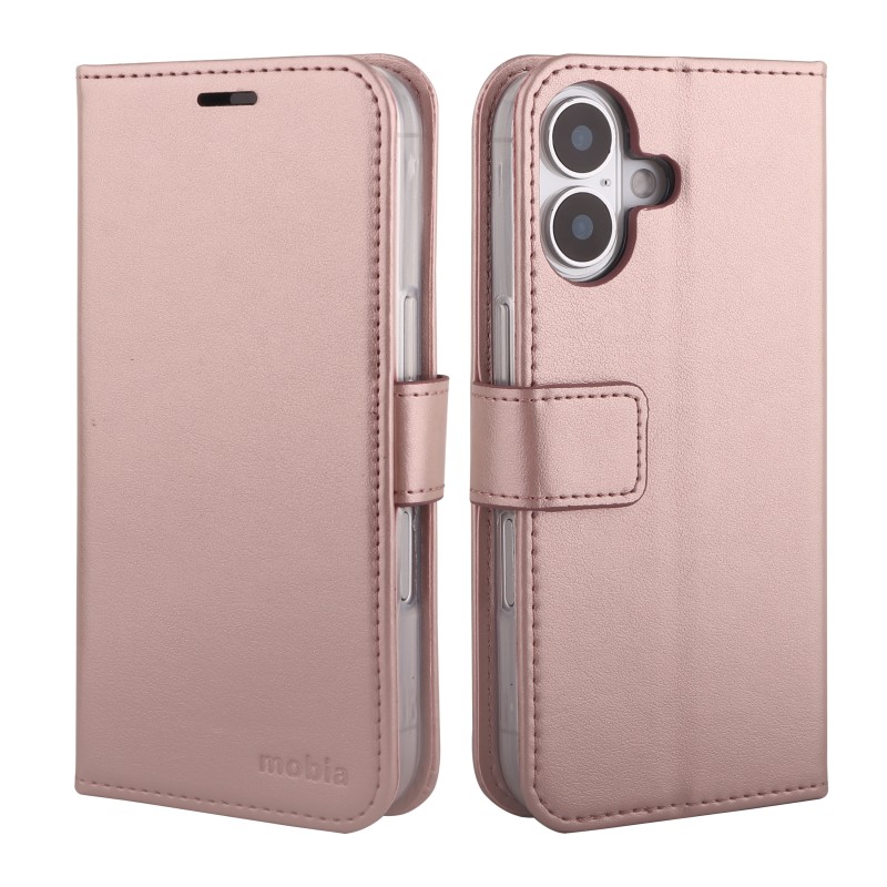 Mobia lompakkolaukku iPhone 17 ruusukulta